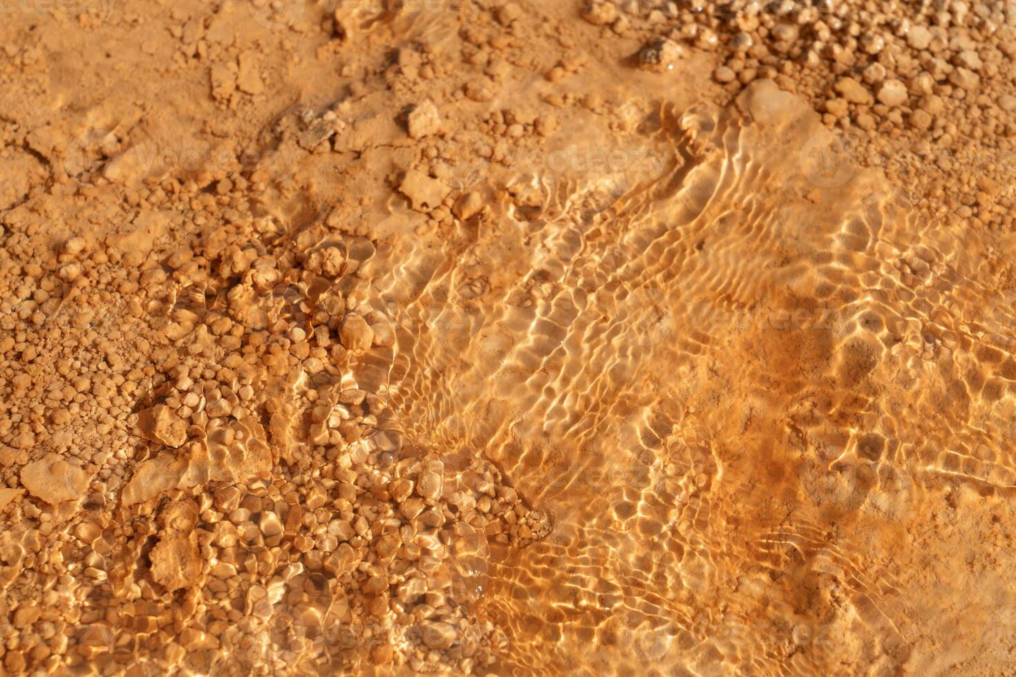 Underwater mineral with brown rock. photo