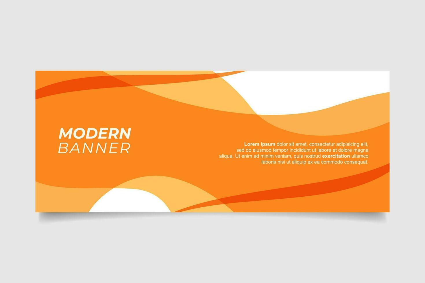 Abstract banner with modern shapes vector