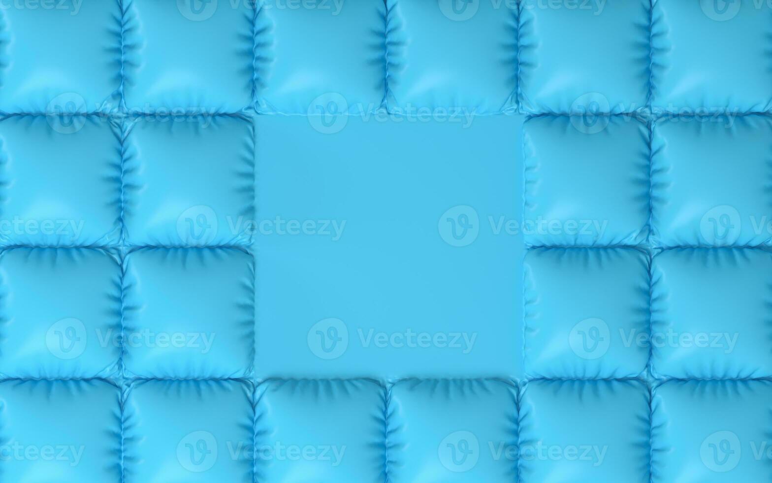 A blue cushion of air, 3d rendering. photo