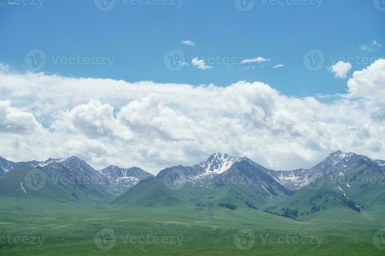 Nalati grassland with the blue sky. photo
