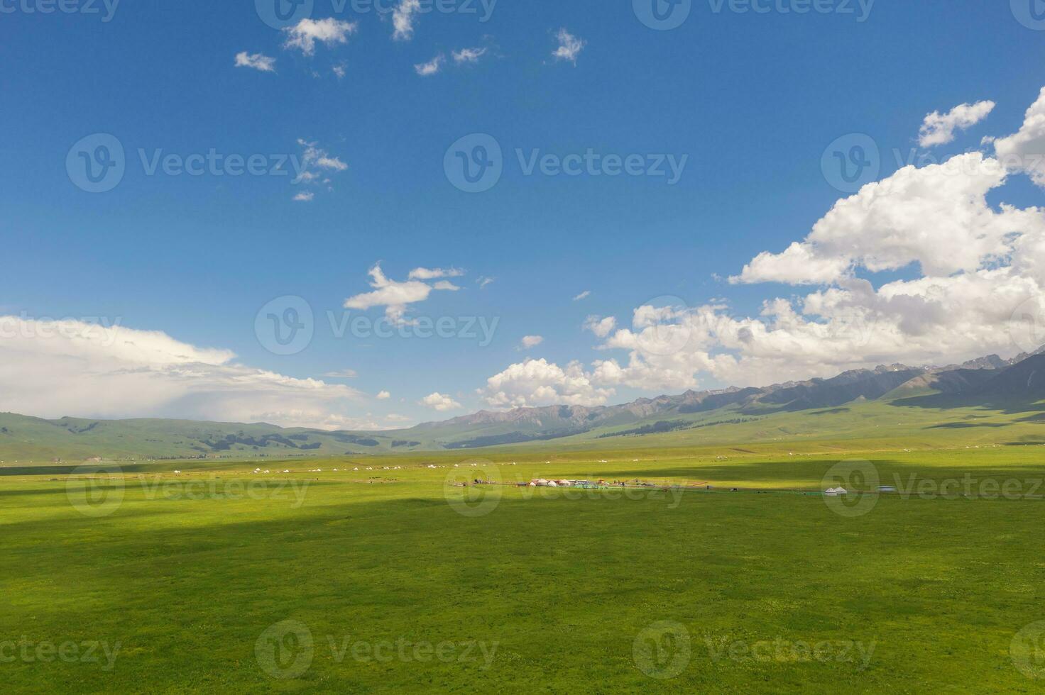 Nalati grassland with the blue sky. photo