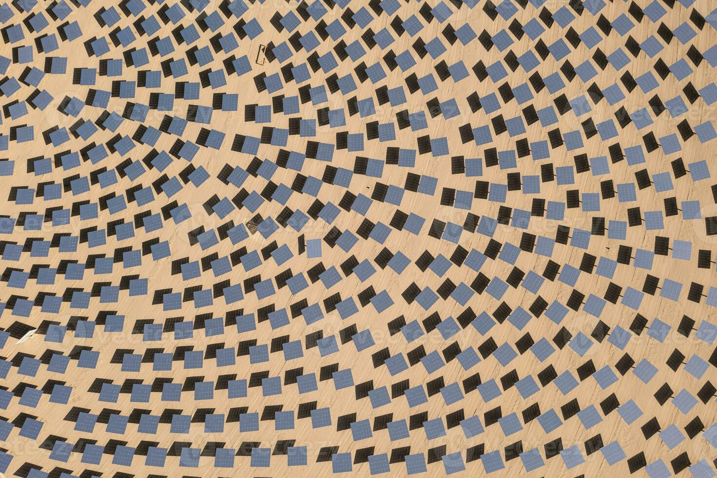 Photovoltaic power generation, solar Thermal Power Station in Dunhuang, China. photo