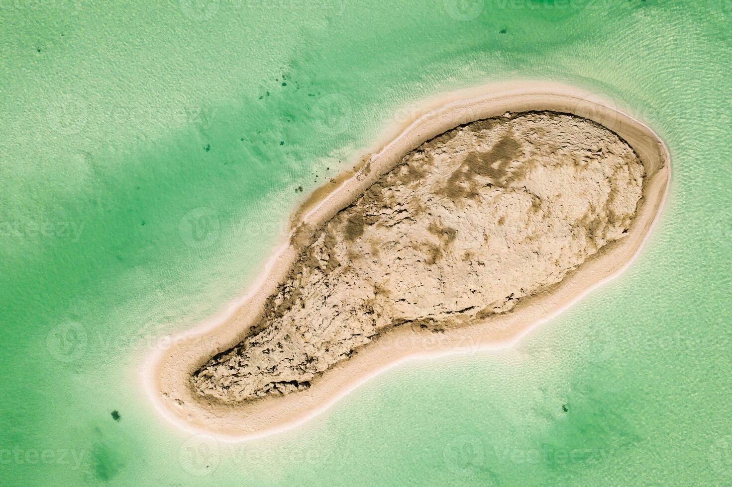 Aerial of salt lakes, natural landscape in Qinghai, China. photo