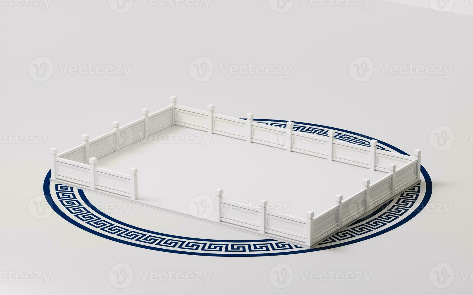 Empty stage with Chinese background, 3d rendering. photo