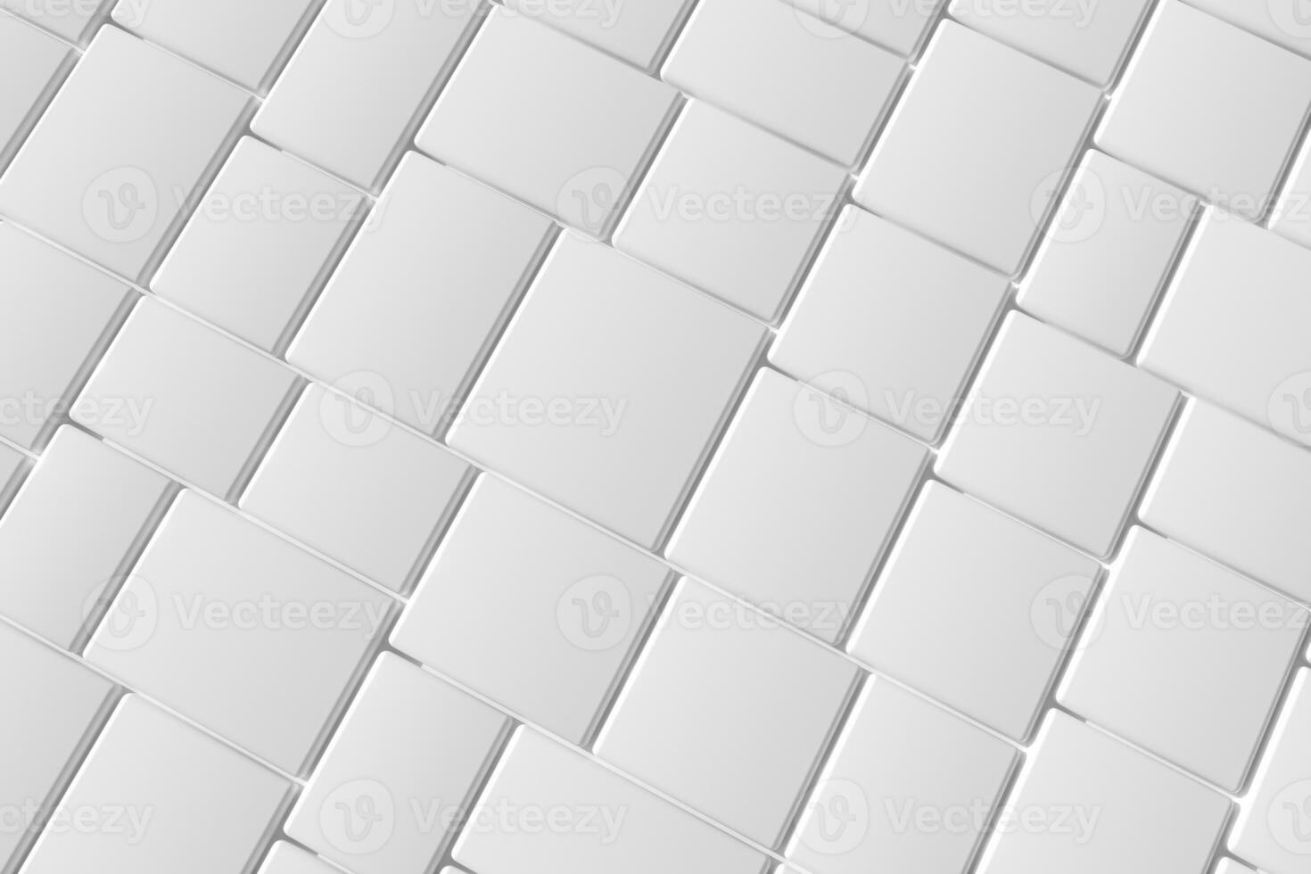 Tile white cubes with gap, 3d rendering. photo