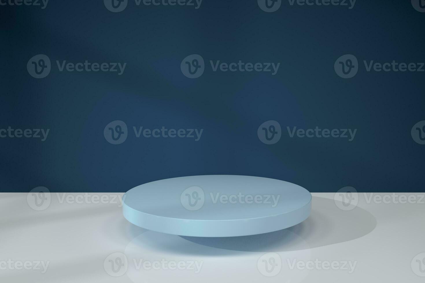 White round podium on the floor, 3d rendering. photo