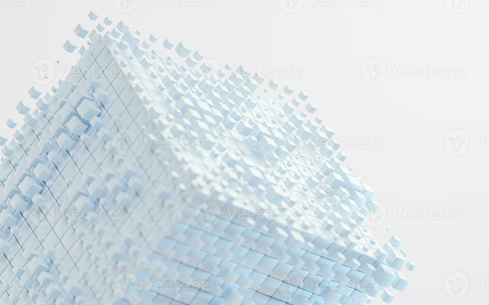 Abstract cube material, geometry background, 3d rendering. photo