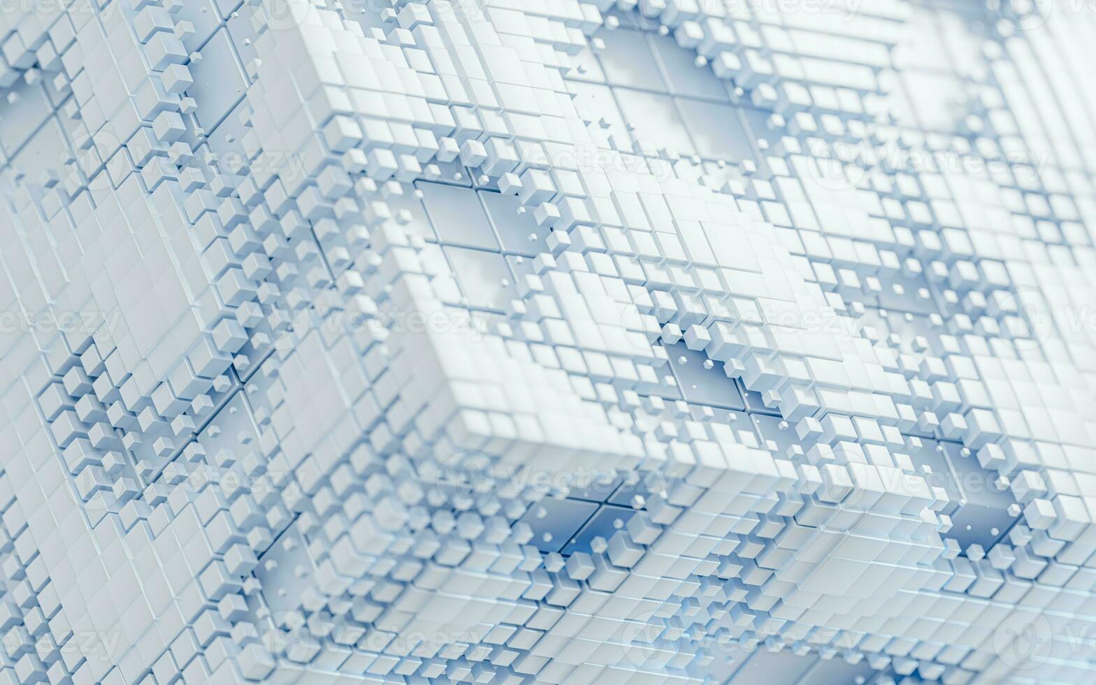 Abstract cube material, geometry background, 3d rendering. photo
