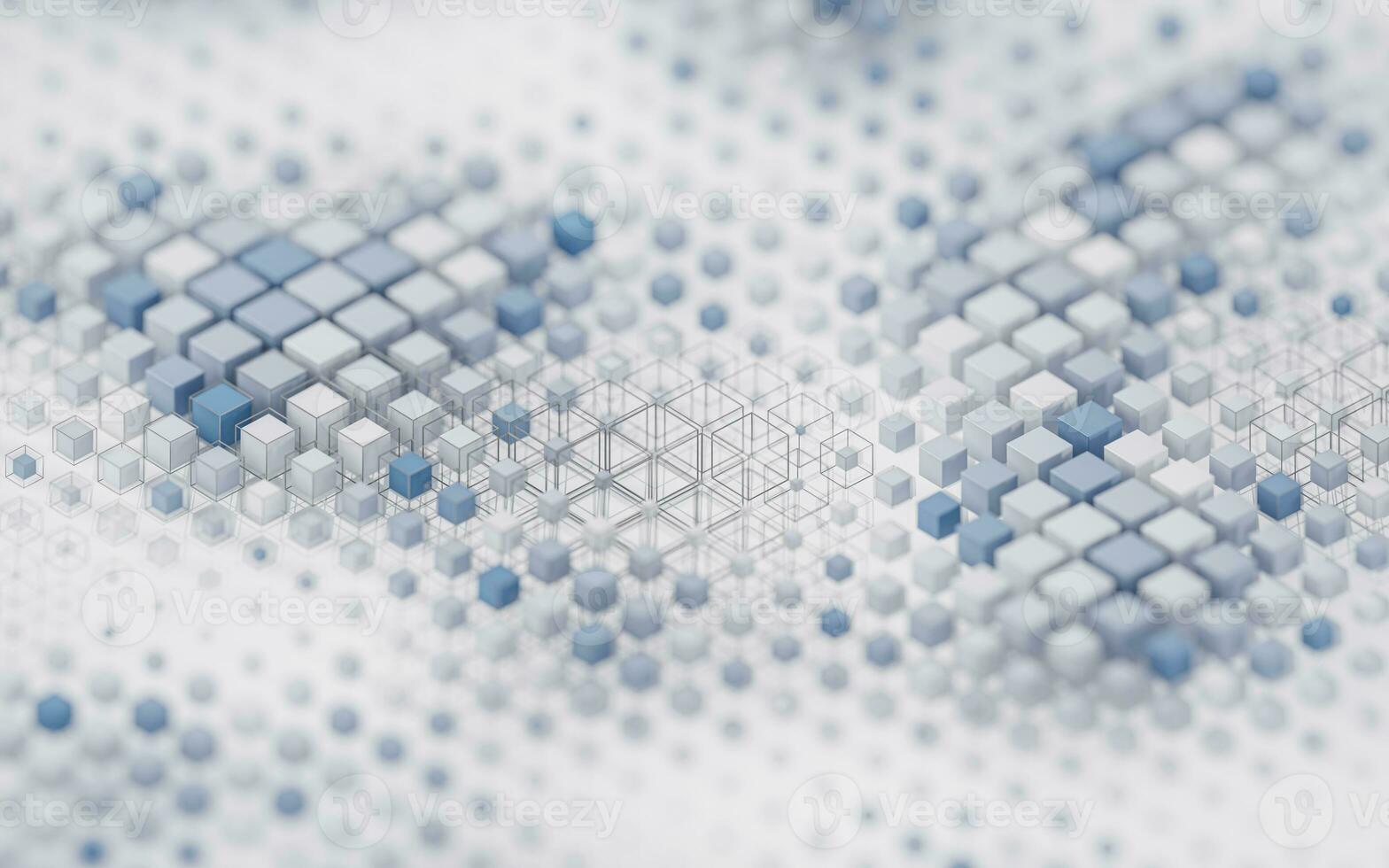 Abstract cube material, geometry background, 3d rendering. photo