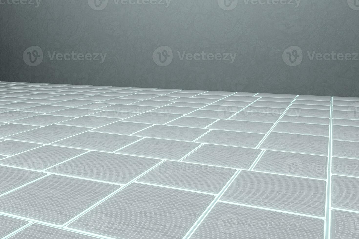 Corner floor with tile cube floor, 3d rendering. photo