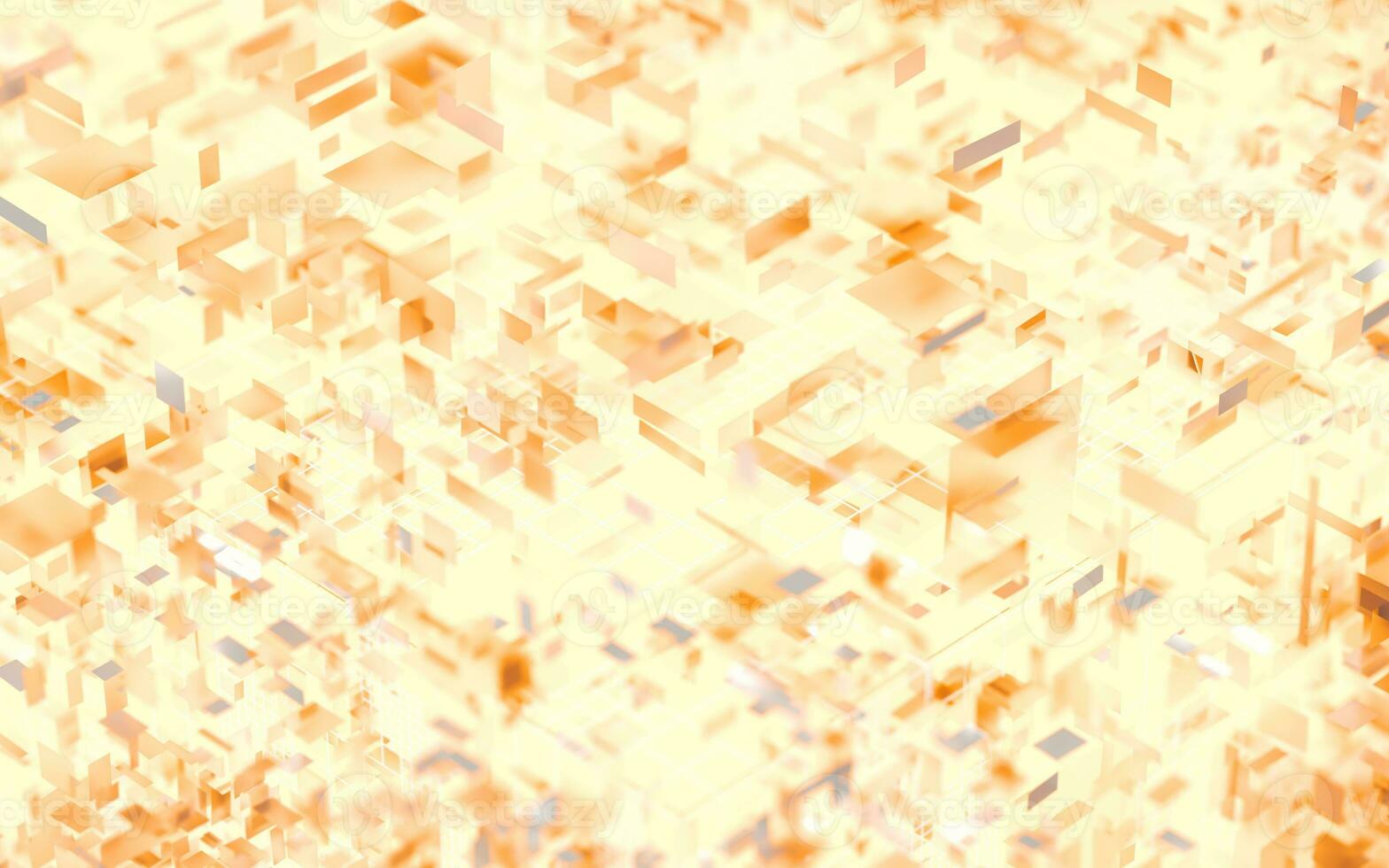 Glowing debris, abstract pattern background, 3d rendering. photo