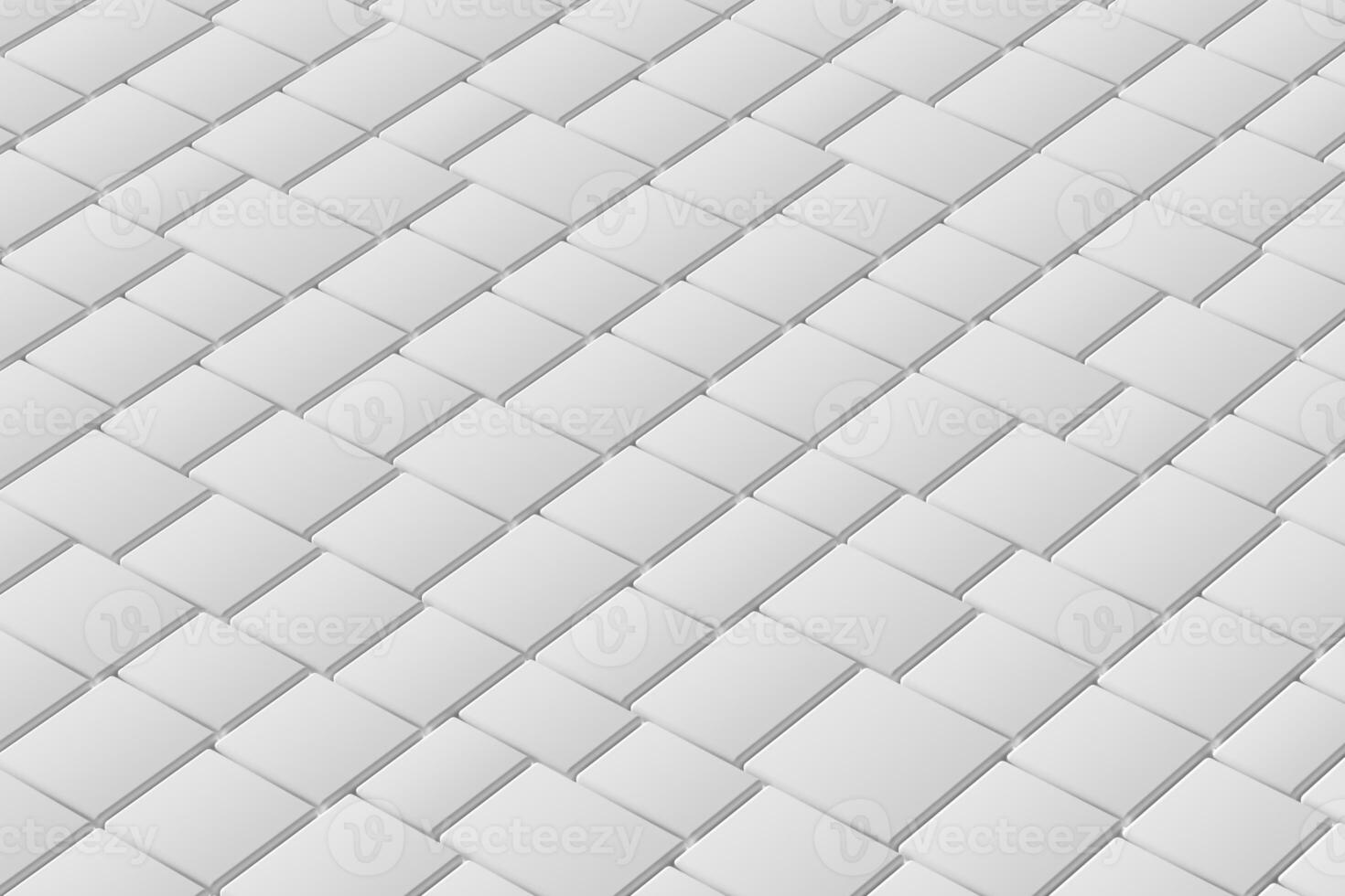 Tile white cubes with gap, 3d rendering. photo