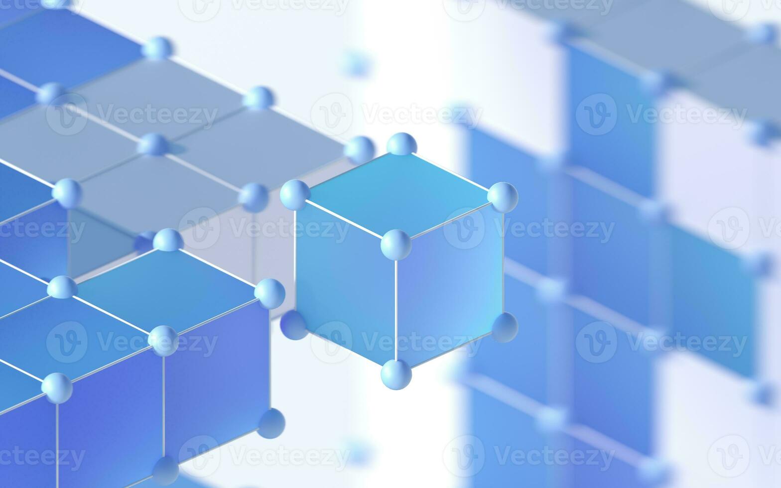 Translucent gradients cubes and spheres, 3d rendering. photo