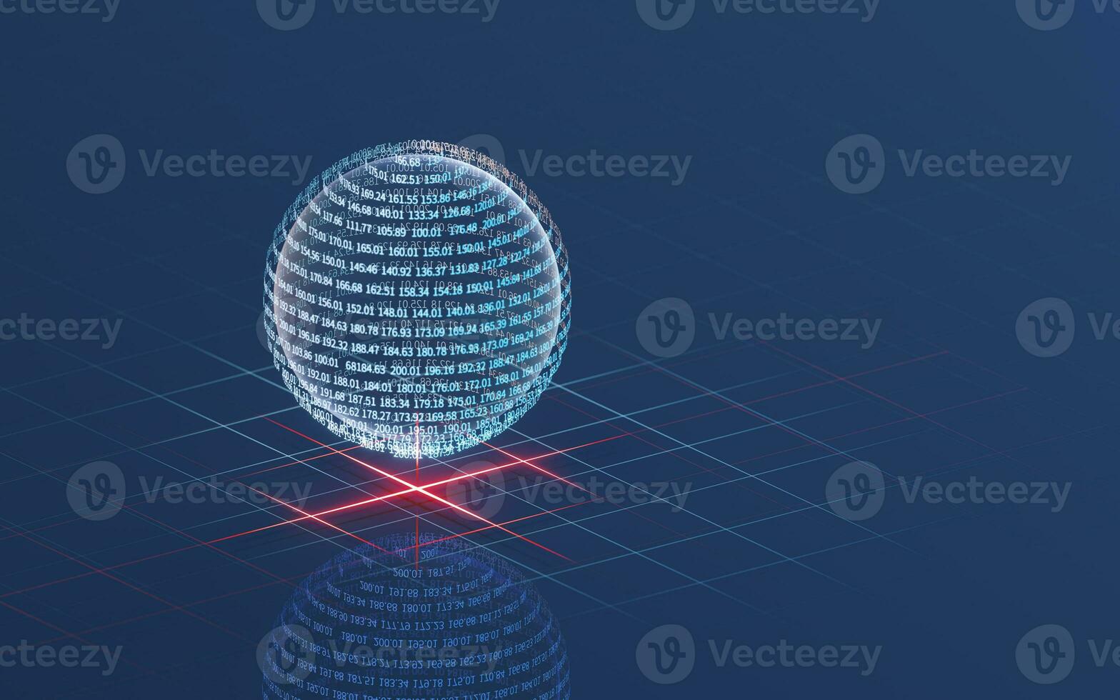 Big data and the earth, information technology concept, 3d rendering. photo