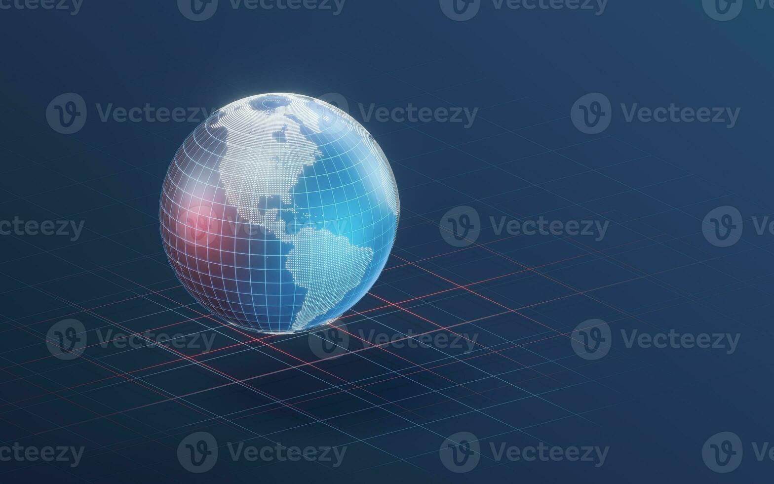 grande datos y el tierra, información tecnología concepto, 3d representación. foto