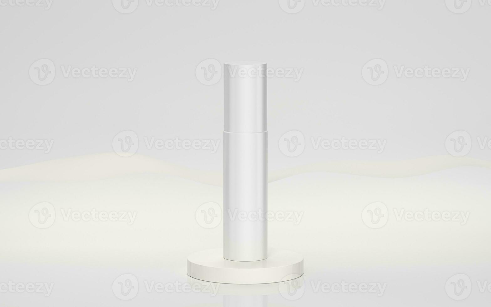 Blank cosmetic tube packaging mockup, 3d rendering. photo