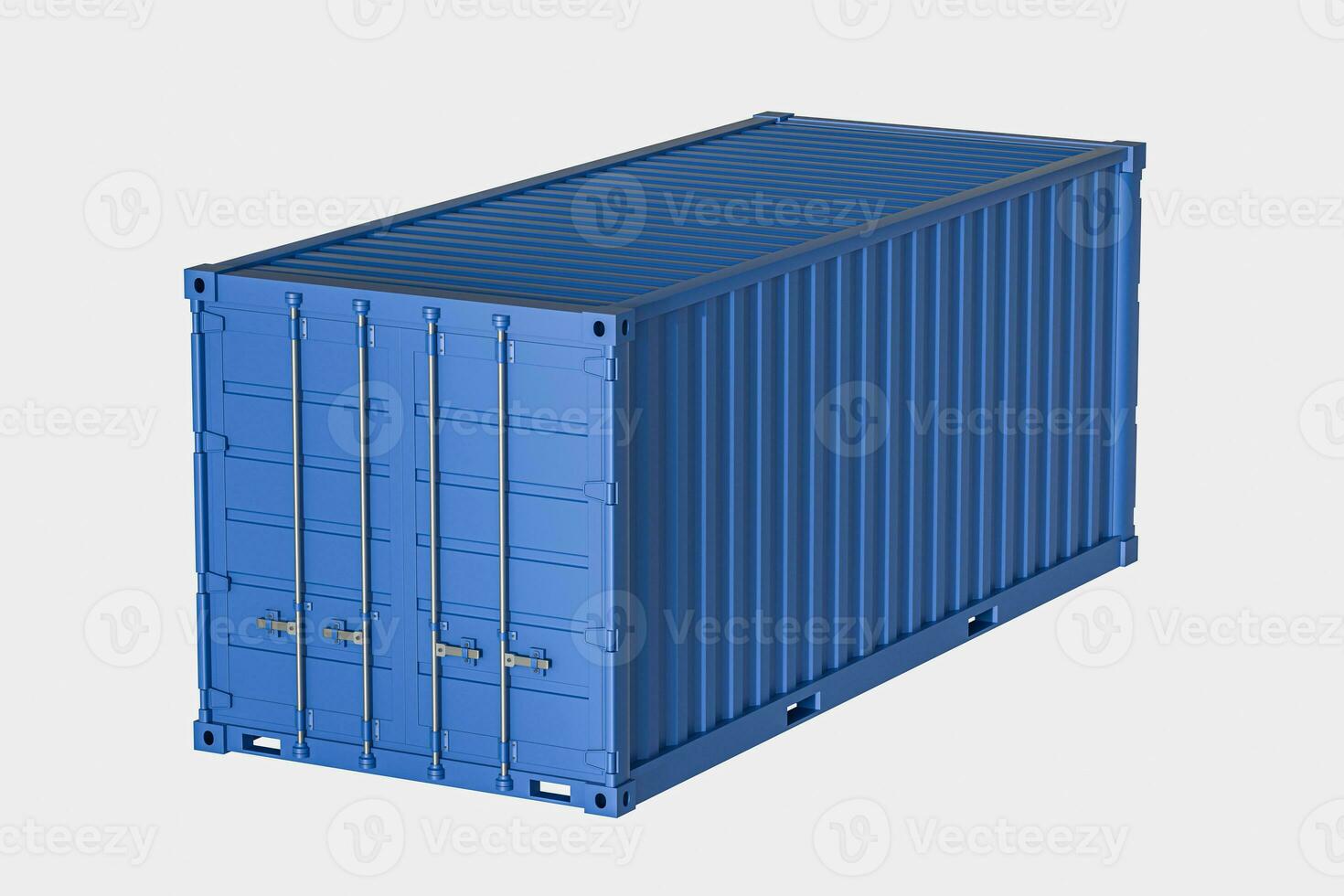 Container and weight,logistics and transmission,3d rendering. photo