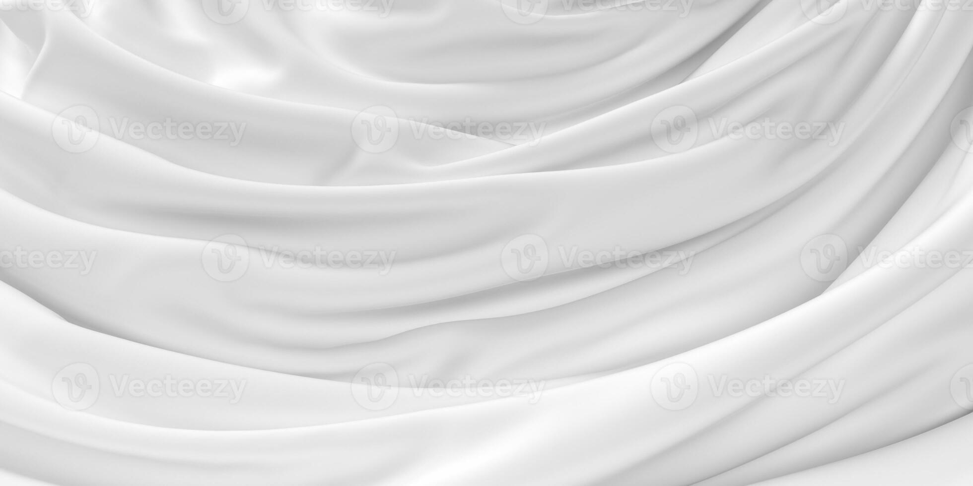 White pleated cloth background, 3d rendering. photo