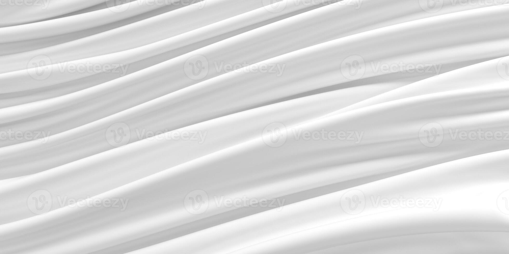 White pleated cloth background, 3d rendering. photo