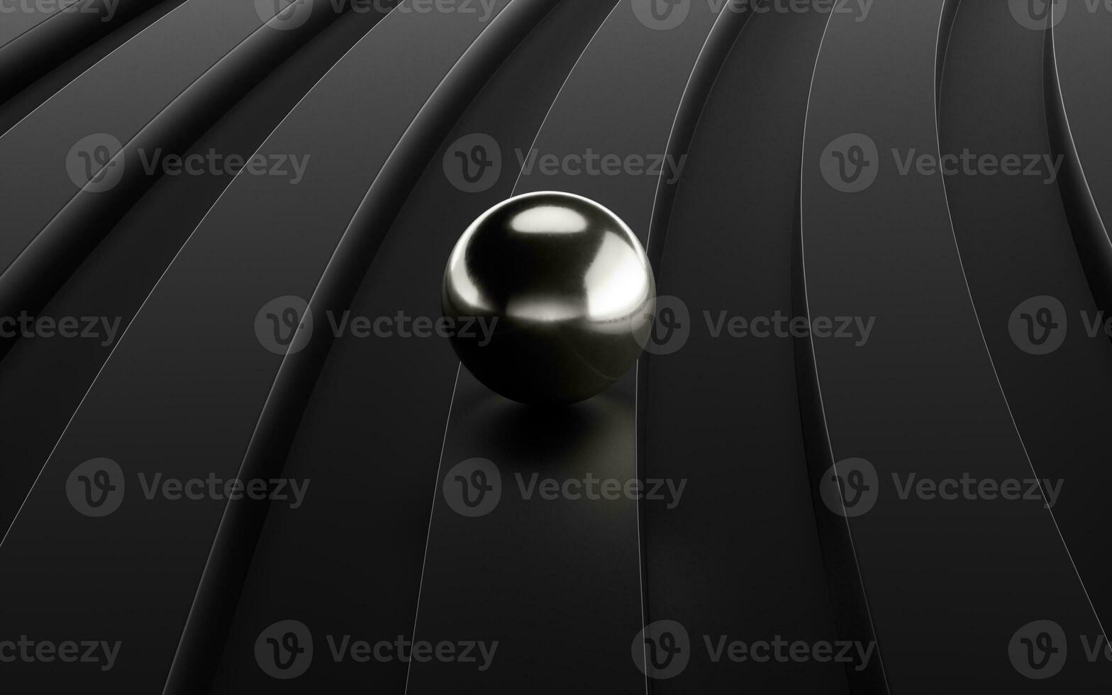 Black metal track background, 3d rendering. photo