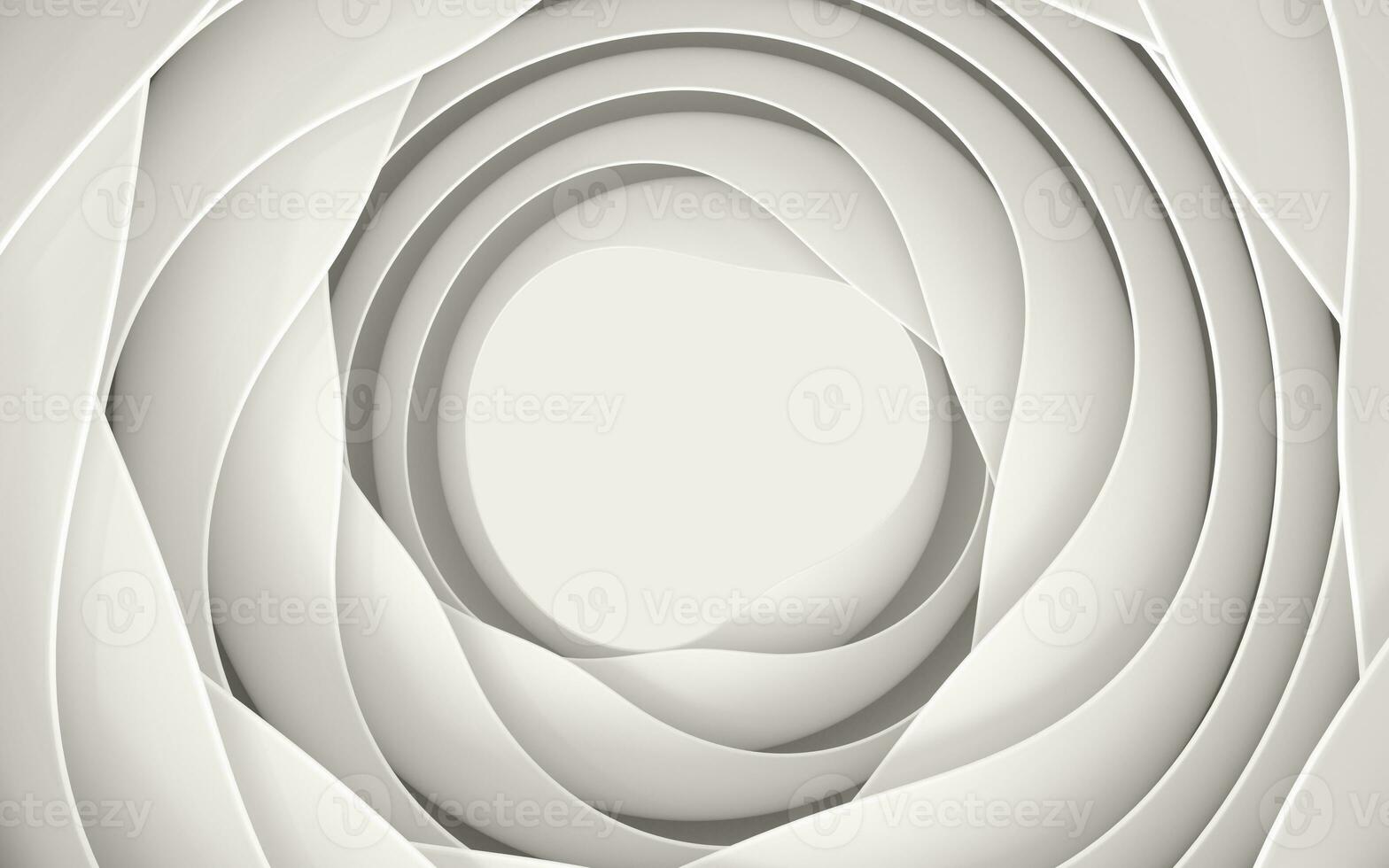 White curves with abstract geometry, 3d rendering. photo