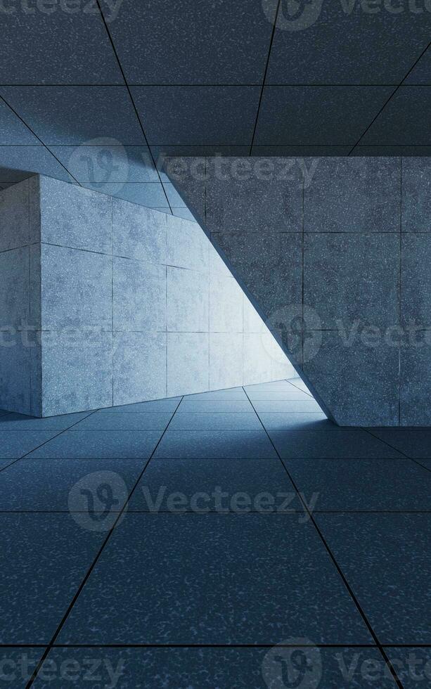 Abstract concrete buildings with open background, 3d rendering. photo