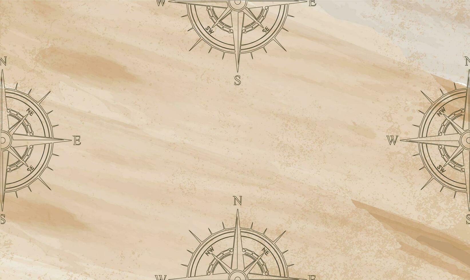 grunge compass water color background vector