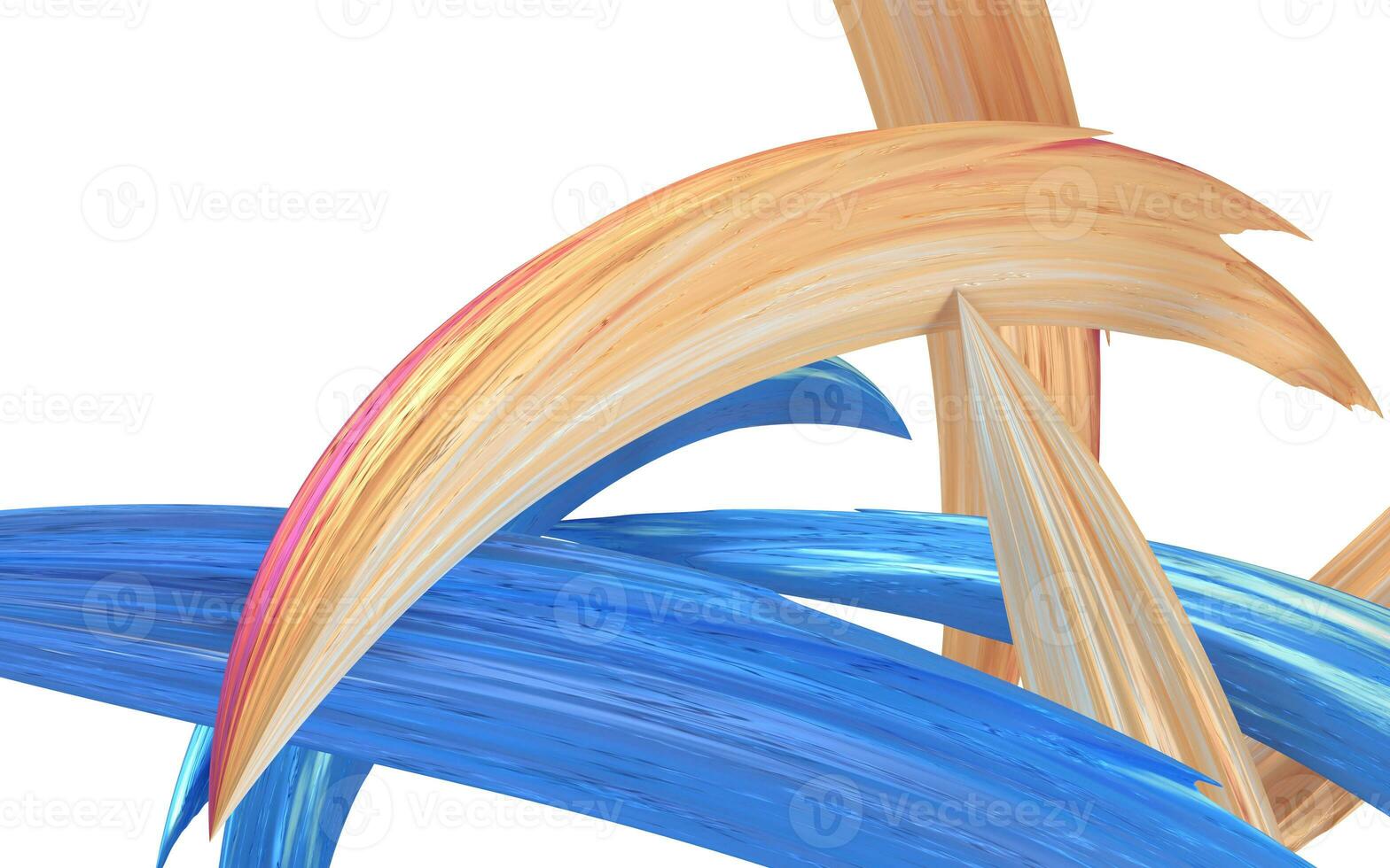 Abstract flowing gradient lines, 3d rendering. photo