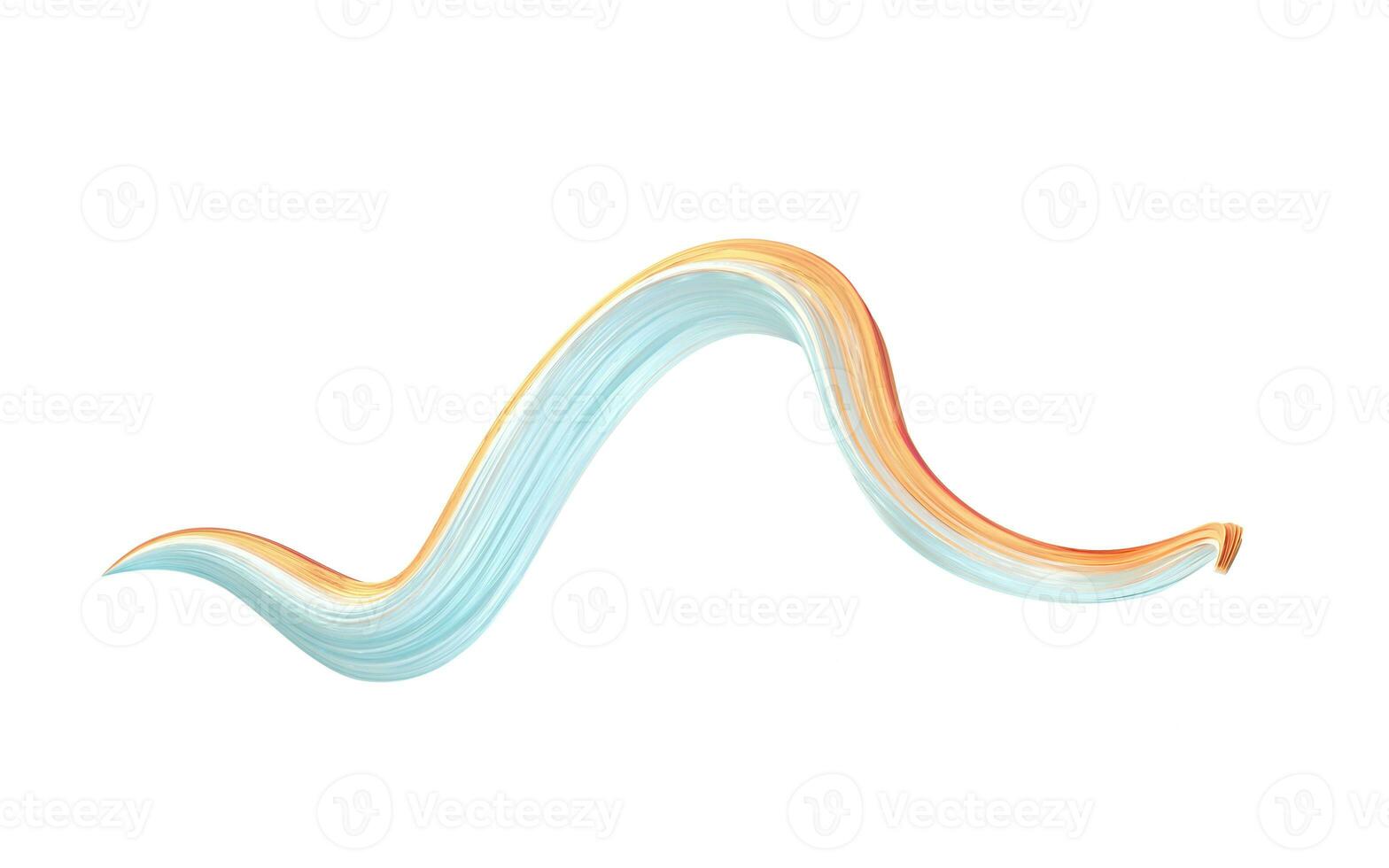 Abstract flowing gradient lines, 3d rendering. photo