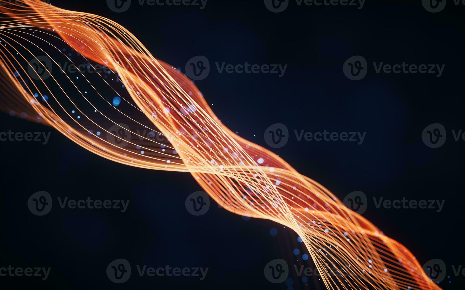 Flowing wave lines, curve pattern, 3d rendering. photo