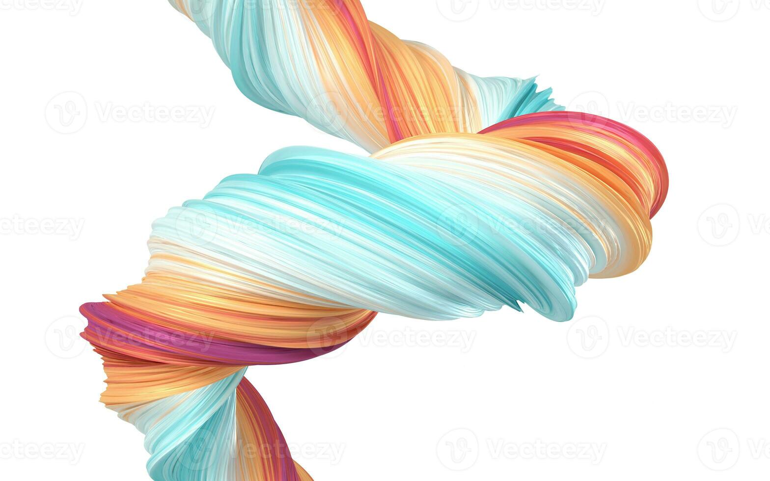 Abstract flowing gradient lines, 3d rendering. photo