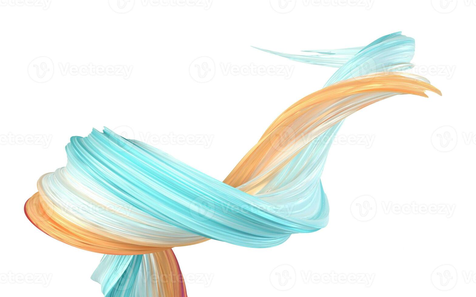 Abstract flowing gradient lines, 3d rendering. photo