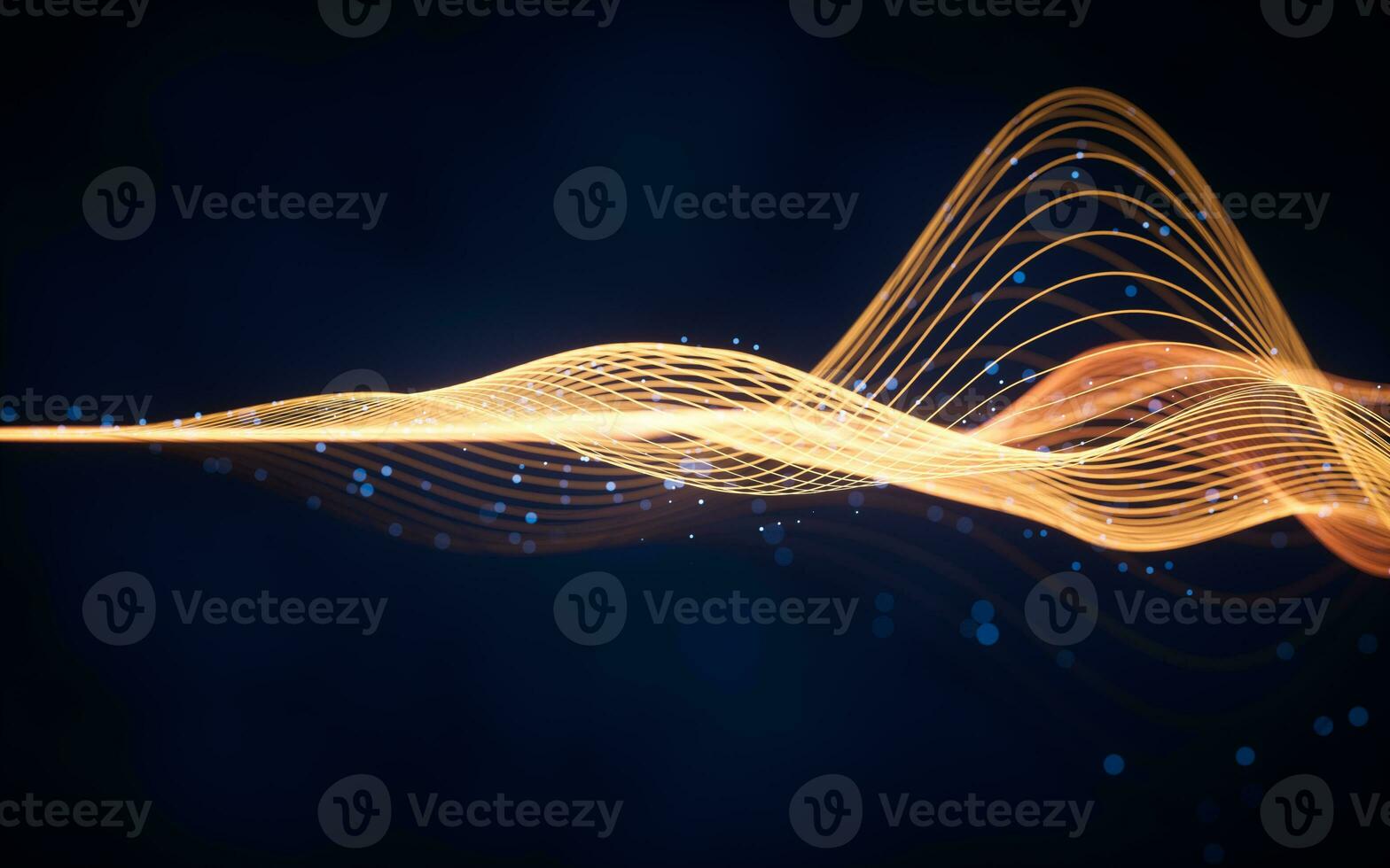 Flowing wave lines, curve pattern, 3d rendering. photo