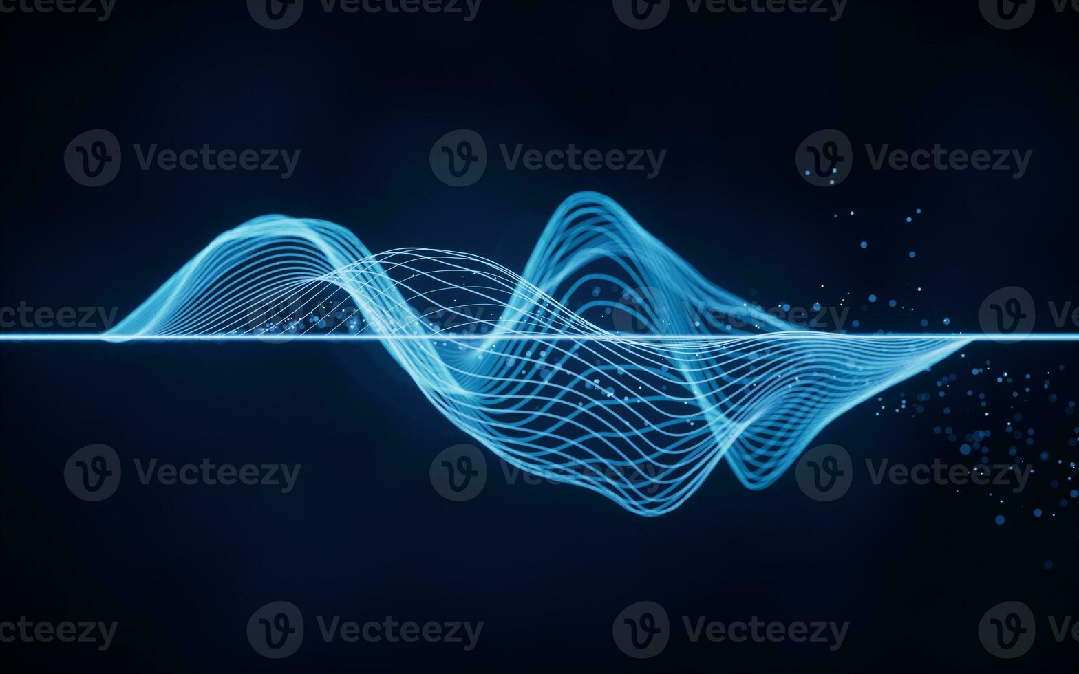 Flowing wave lines, curve pattern, 3d rendering. photo