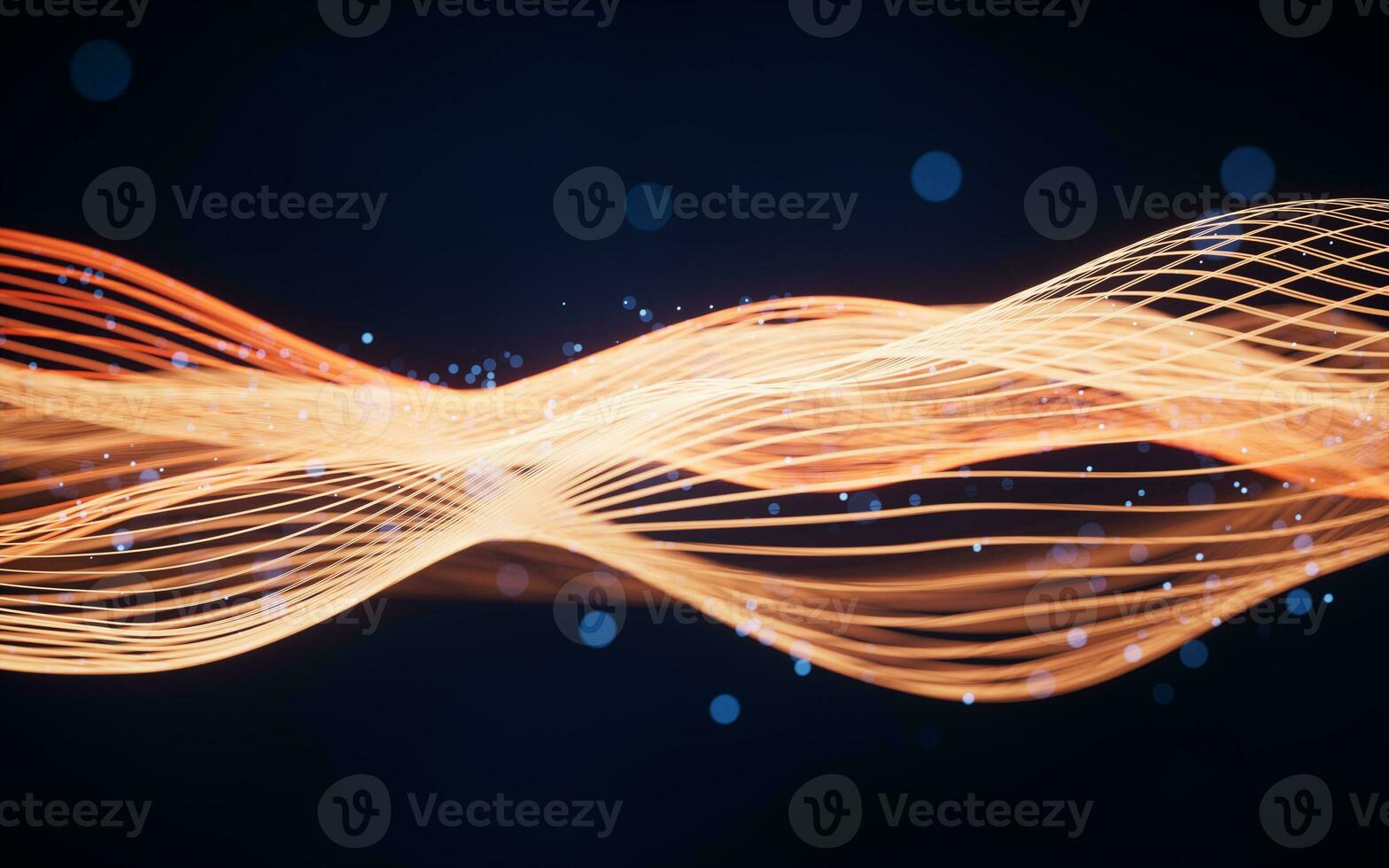 Flowing wave lines, curve pattern, 3d rendering. photo