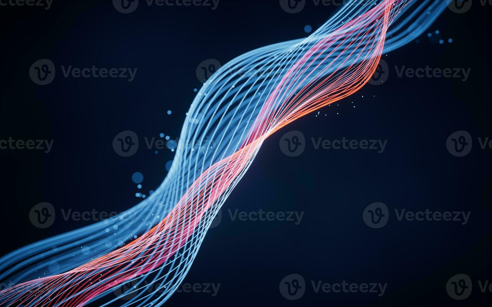 Flowing wave lines, curve pattern, 3d rendering. photo