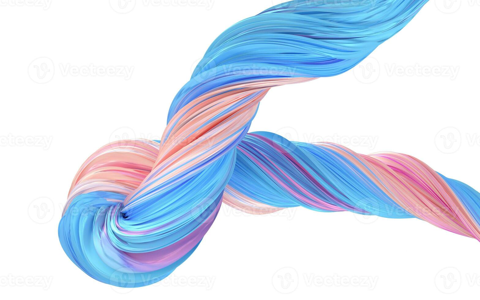 Abstract flowing gradient lines, 3d rendering. photo