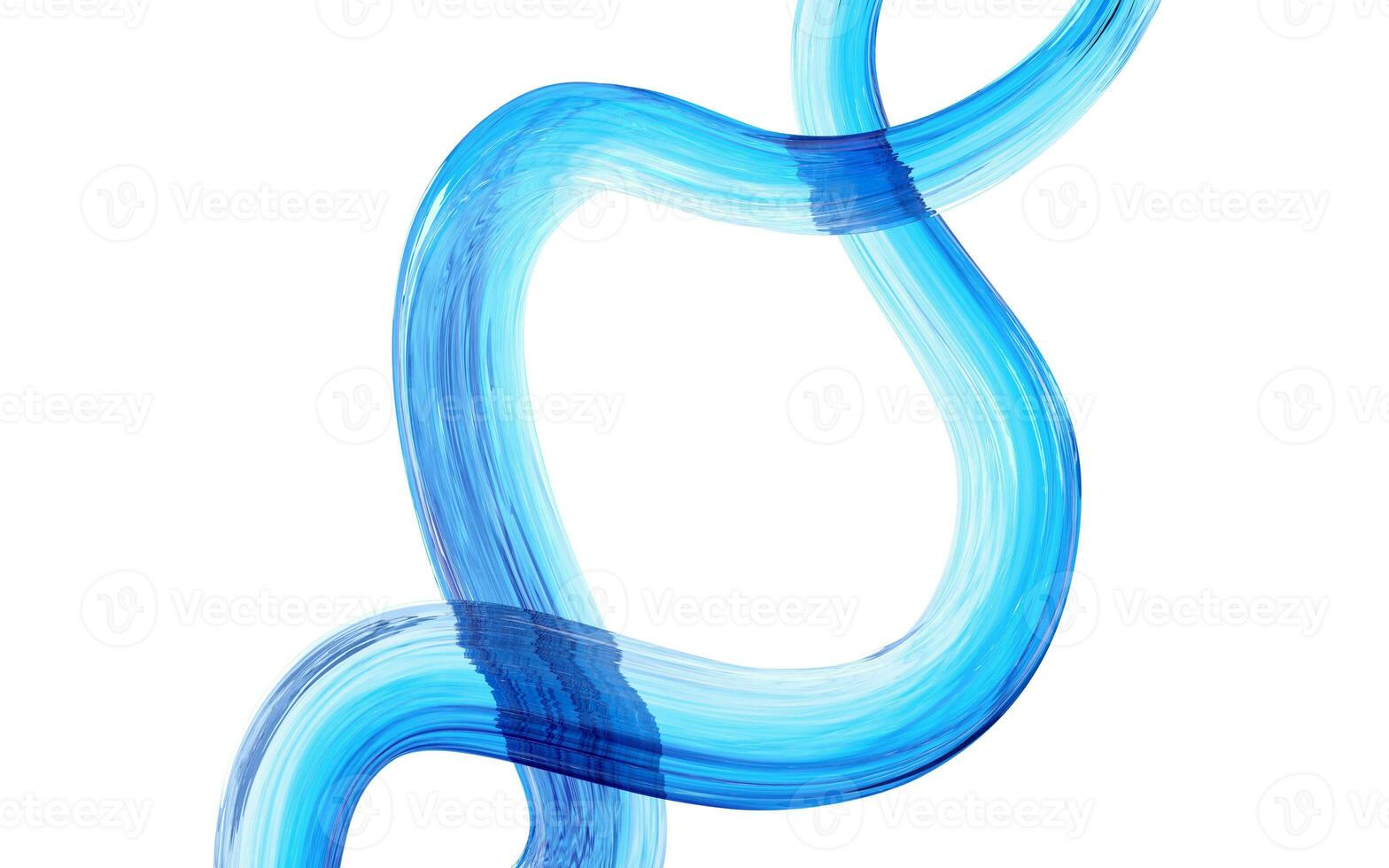 Abstract flowing gradient lines, 3d rendering. photo