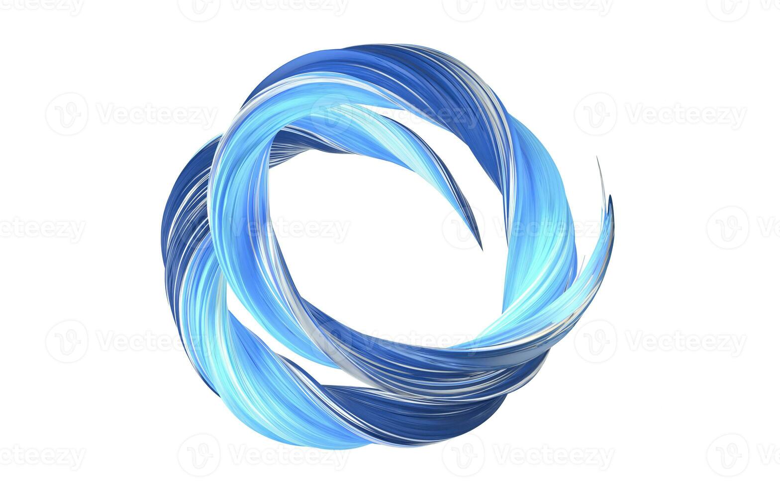 Abstract flowing gradient lines, 3d rendering. photo