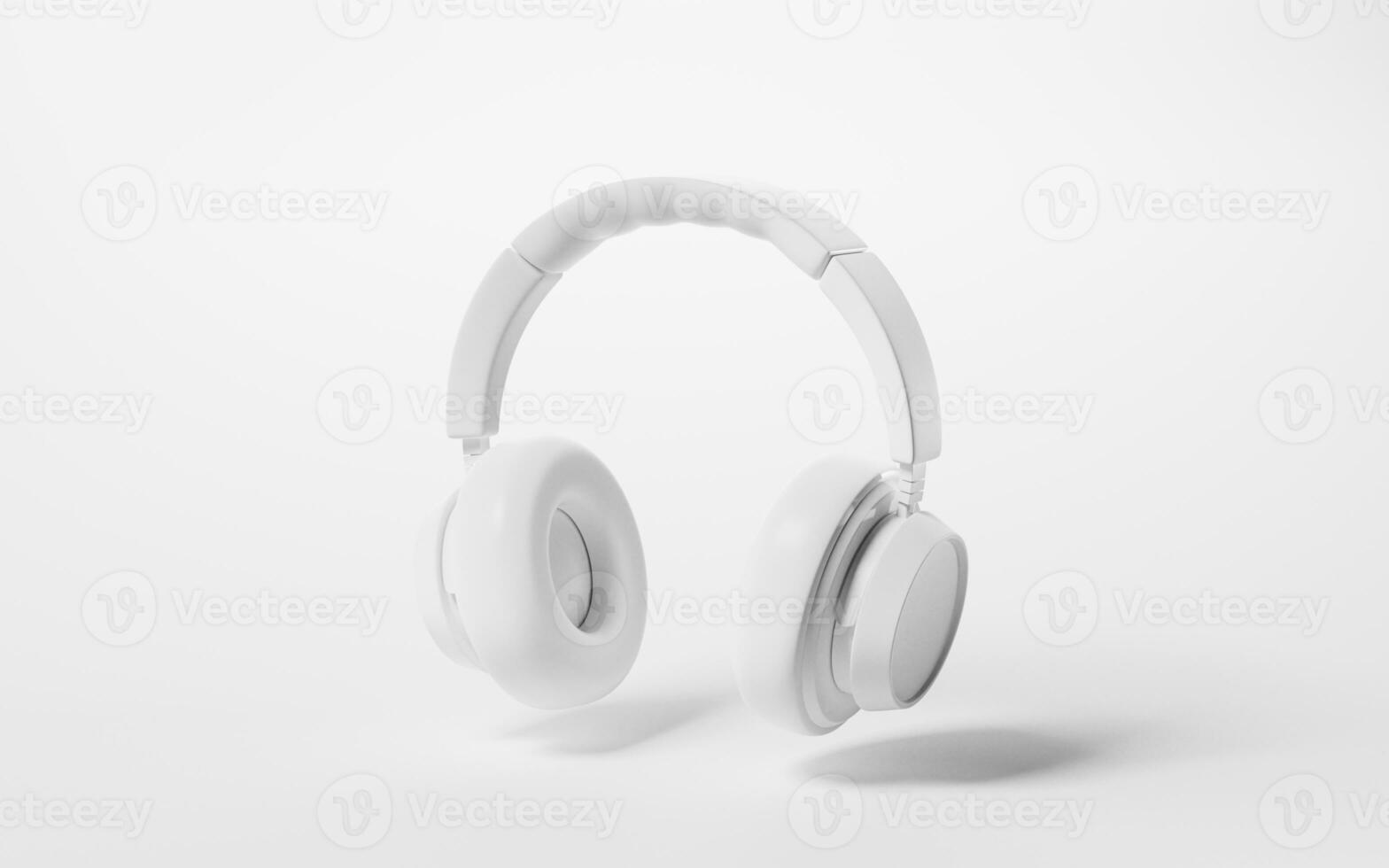 Headphones gaming headset, 3d rendering. Listening audio electronic device. photo