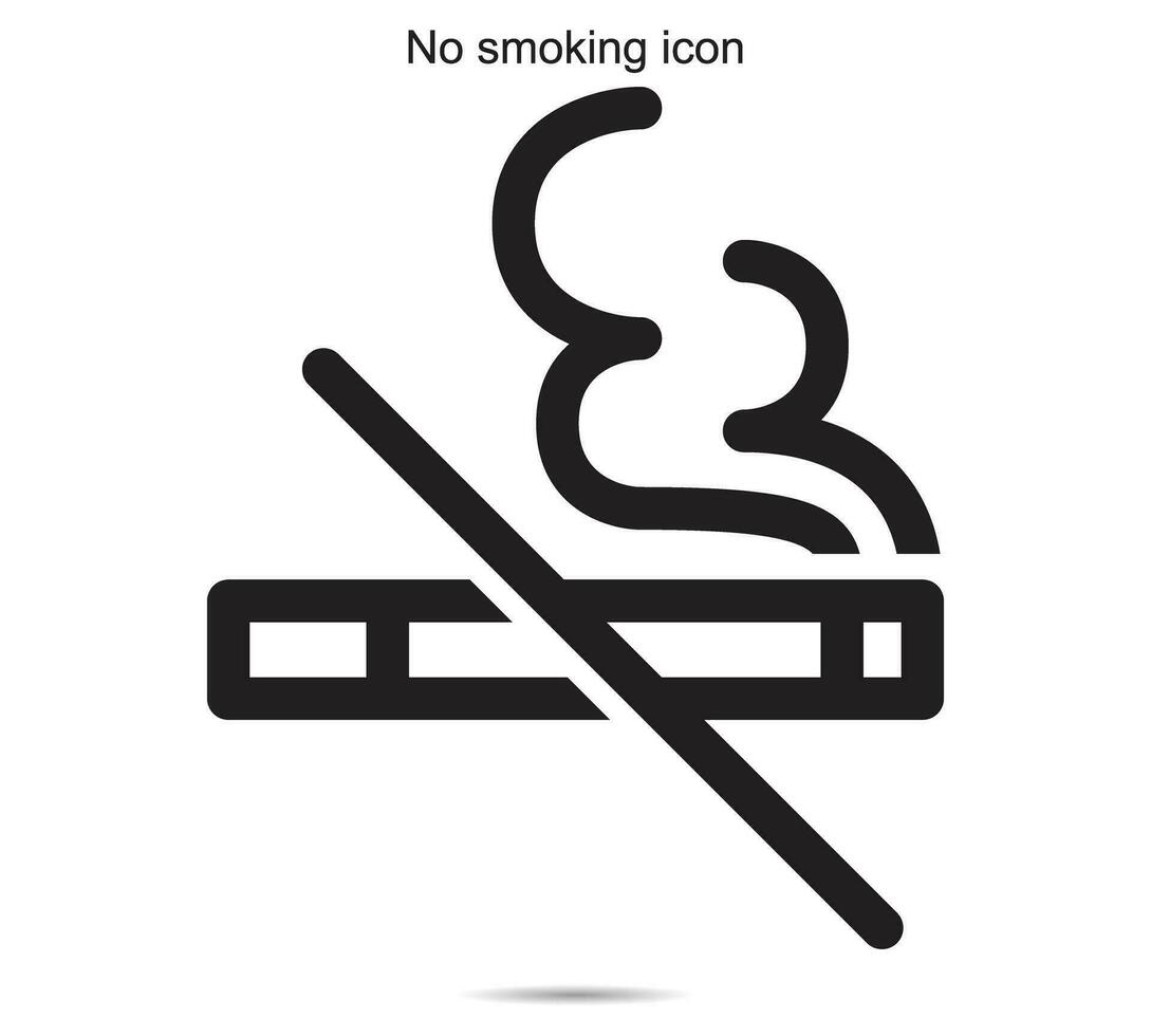 icono de no fumar vector