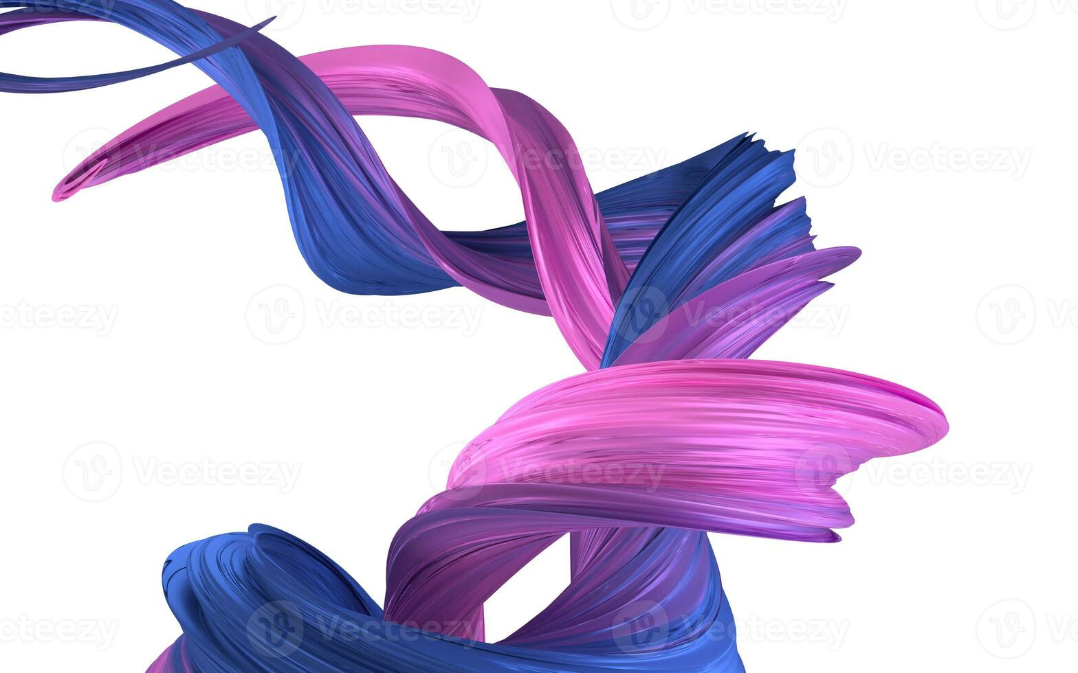 Abstract flowing gradient lines, 3d rendering. photo