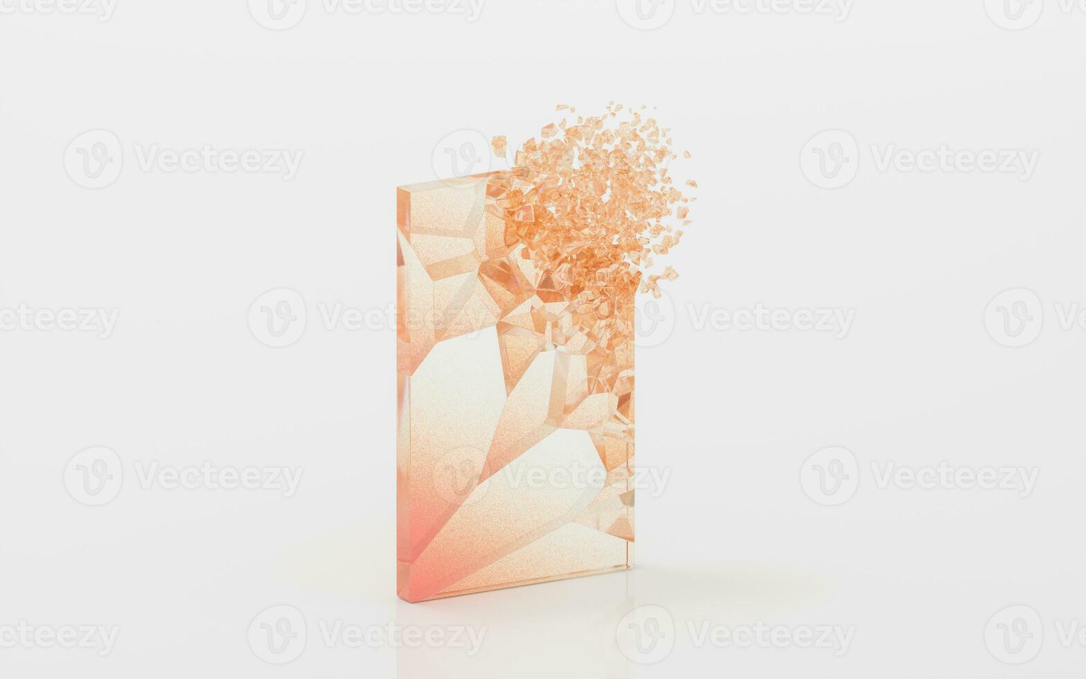 The broken gradation of glass, 3d rendering. photo