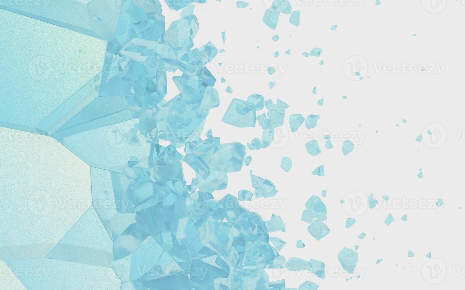 The broken gradation of glass, 3d rendering. photo
