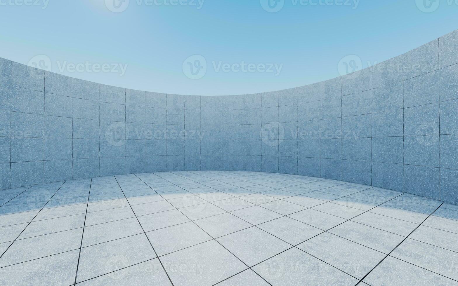 Abstract concrete buildings with open background, 3d rendering. photo