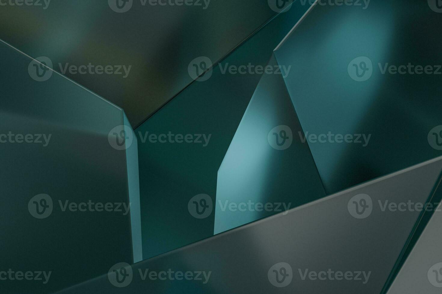 The broken pieces of the crystal pieces, 3d rendering. photo