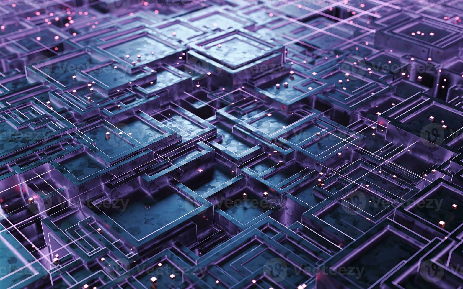 Abstract cube construction, 3d rendering. photo