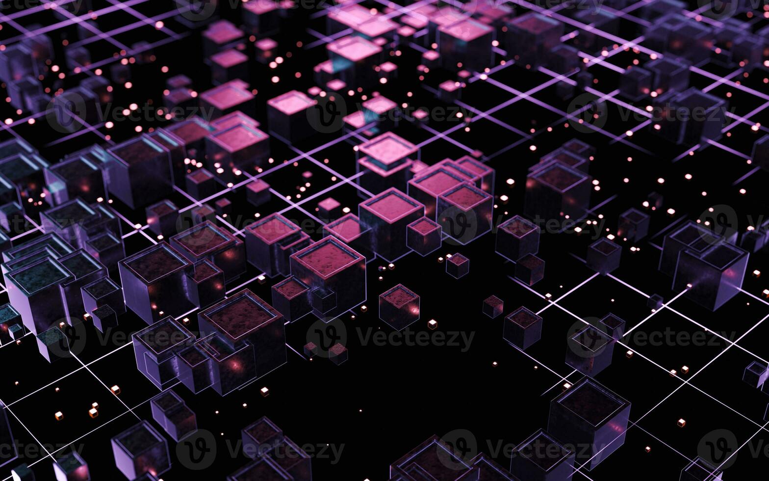Abstract cube construction, 3d rendering. photo