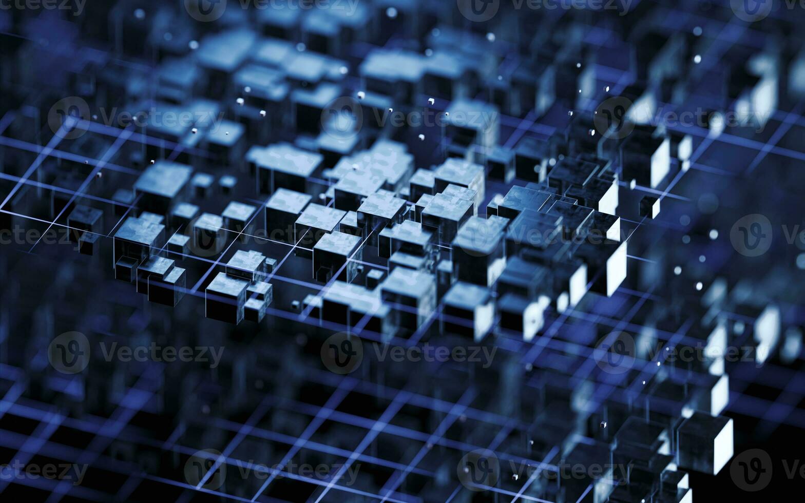 Abstract cube construction, 3d rendering. photo