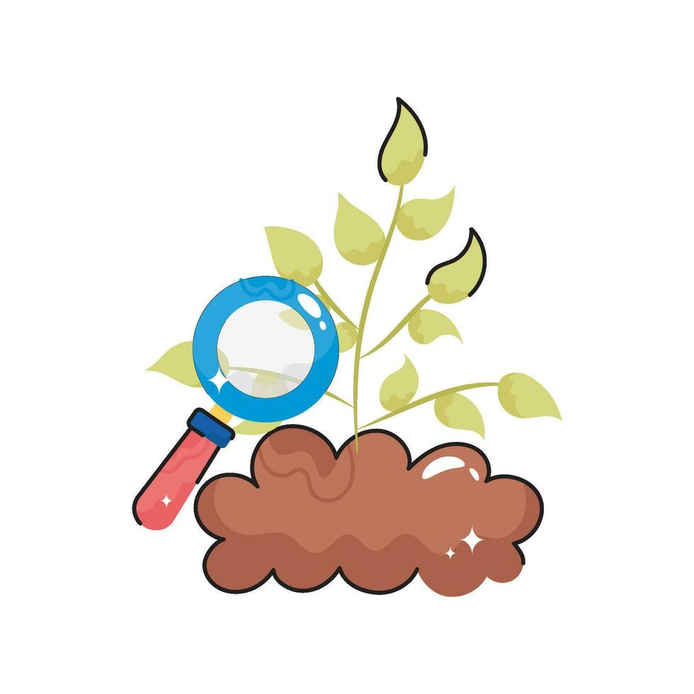 Plant grow doodle vector colorful  Sticker. EPS 10 file